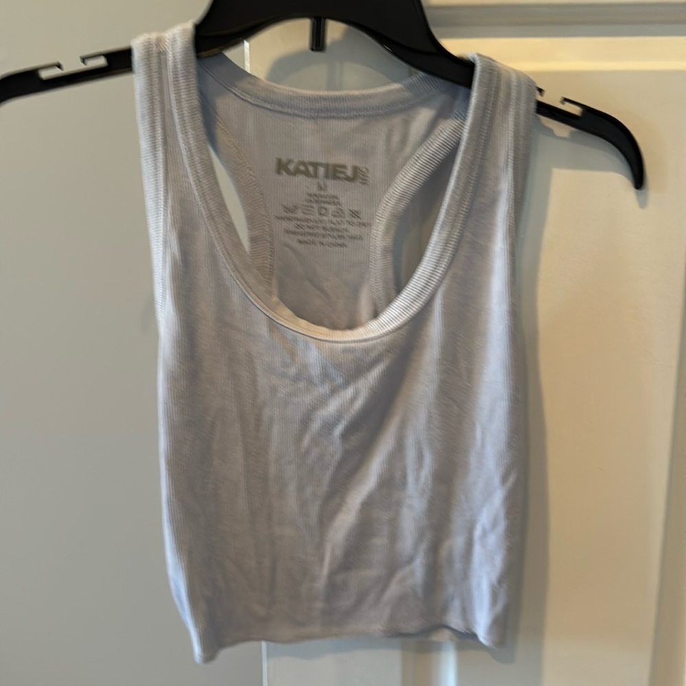 Junior girls Katie J light blue tank, size medium